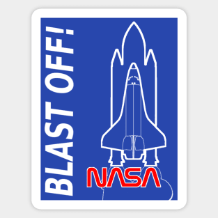 Shuttle Blast Off Sticker